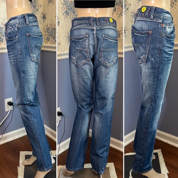 Area Sixty Two Blue Button Up Denim Jeans, size 29w 32l - Picture 9 of 10